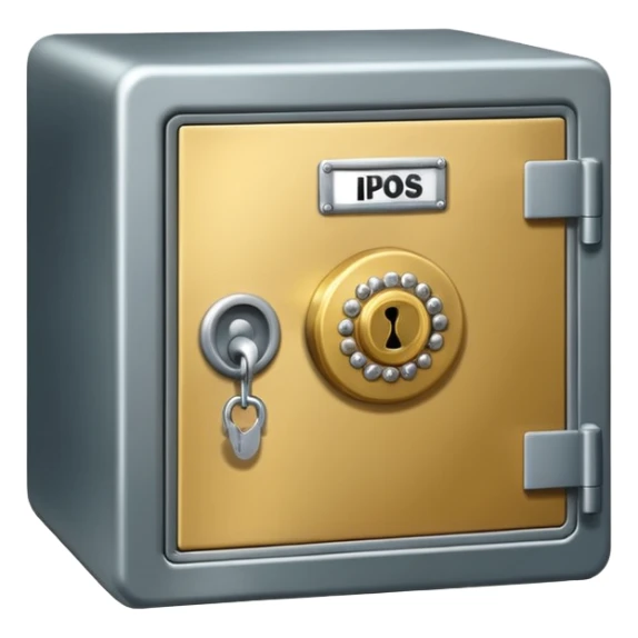 safe deposit box in a bank sticker