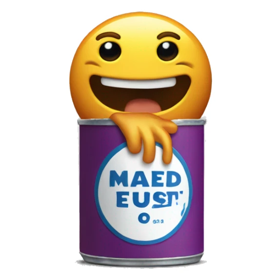 Ned with can of monster sticker