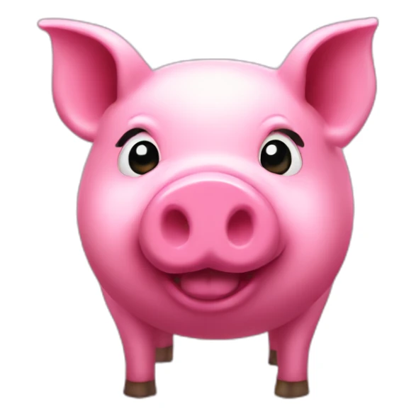 Pink pig bitcoin sticker