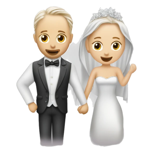 Zwei silberne Hochzeitsringe ineinander sticker