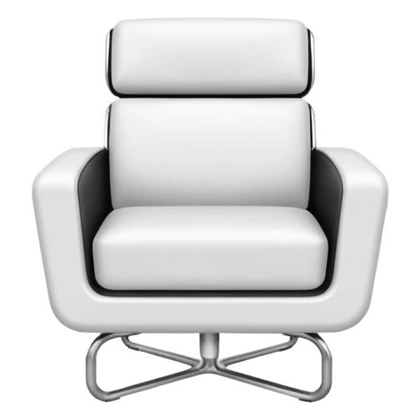 modern white chair sticker