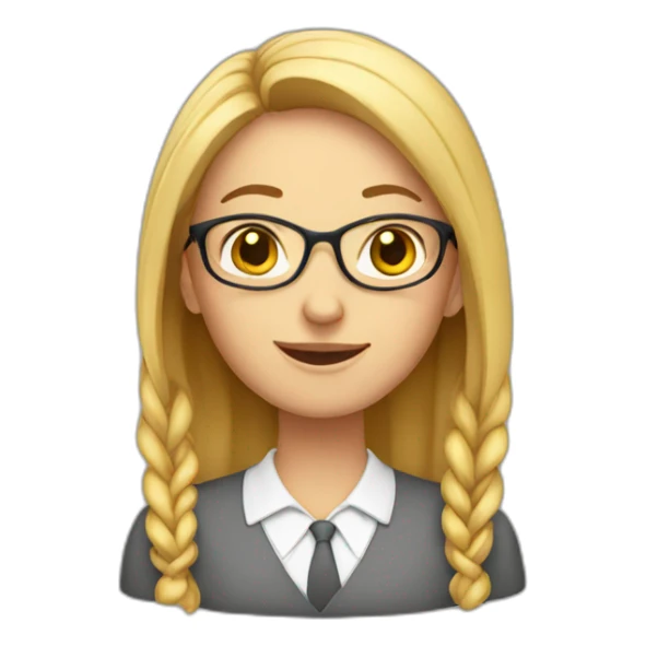 English teacher girl sticker