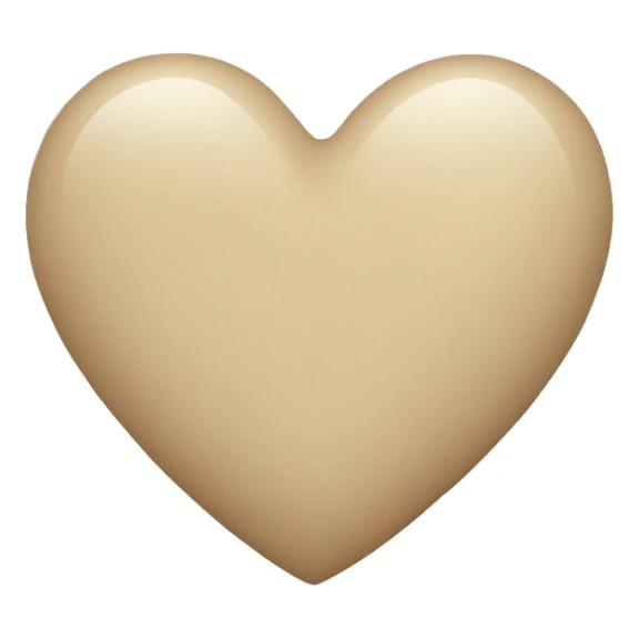 Beige heart sticker