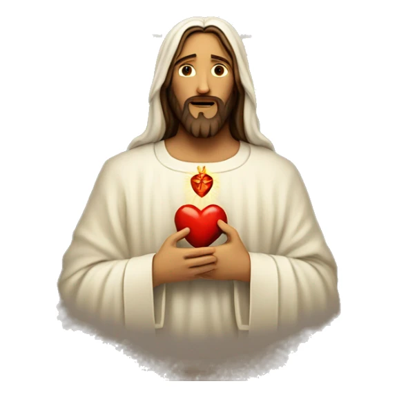 Jesus and sacred heart  sticker