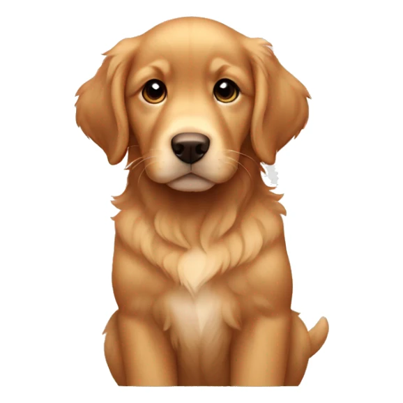 brown golden retriever puppy sticker