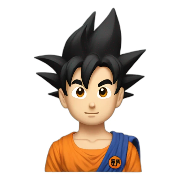 san goku with short hair sticker