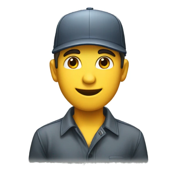 I want to create a character with a commanding profile, wearing a cap, with a happy appearance, well dressed and with a transparent background. sticker