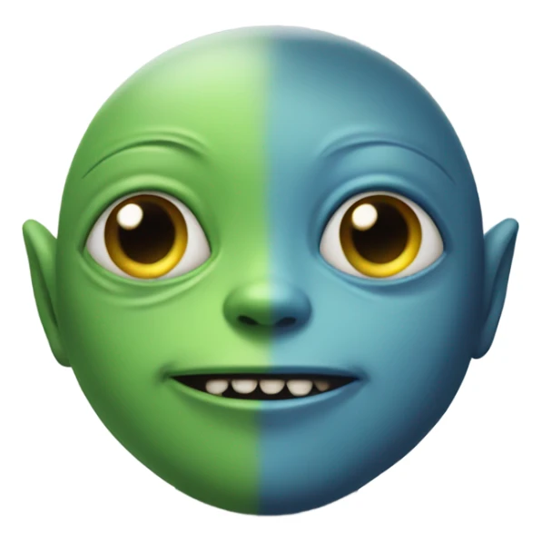 alien and human in lovely  sticker