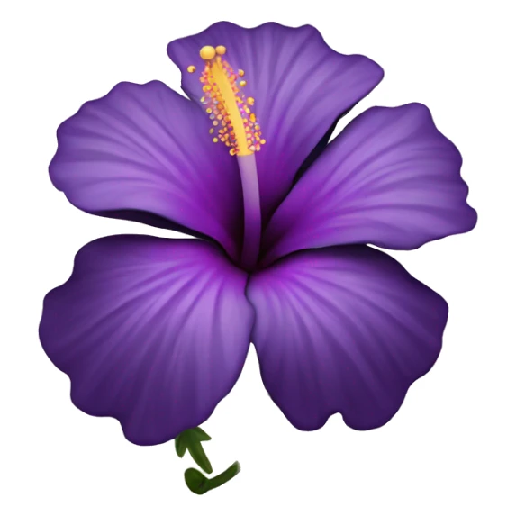 Black and purple hibiscus flower  sticker