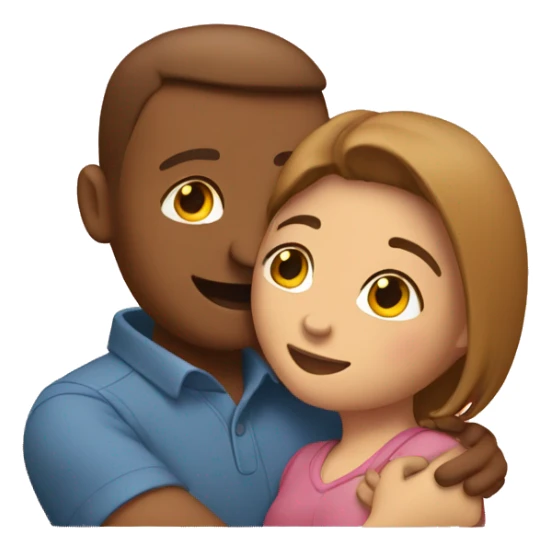 Make emoji where love couple hug each other  sticker