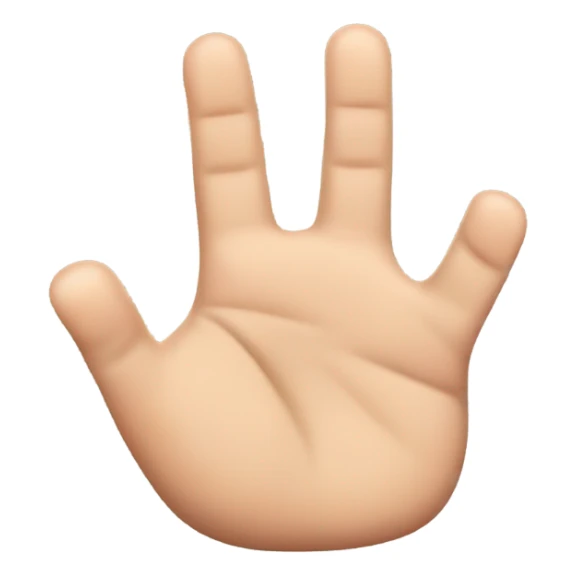 hand with 3 fingers up(thumb, index and pinky) and 2 fingers down(middle, ring) sticker