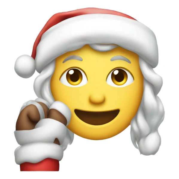 Santa wishing Cassy Merry Christmas sign  sticker