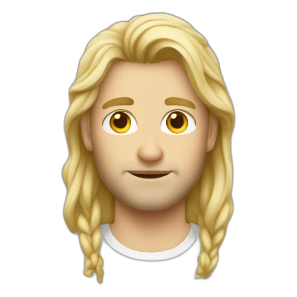 german-guy, blond-long-hair,no-beard, designer sticker