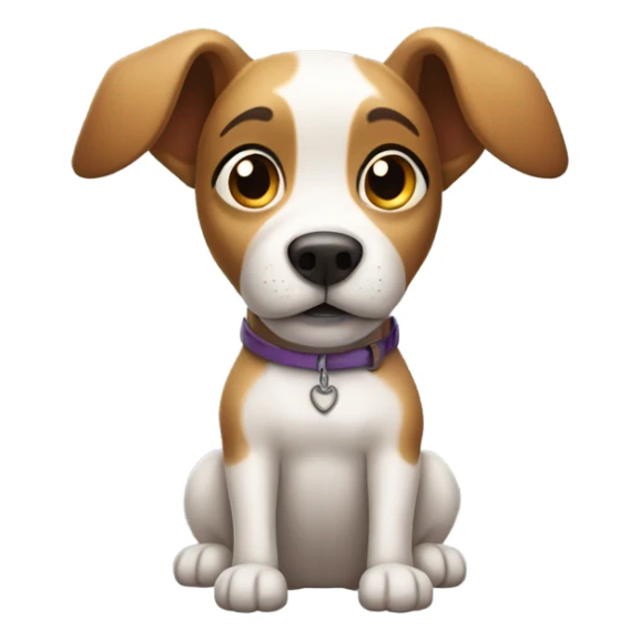 Dog saying I love you  sticker