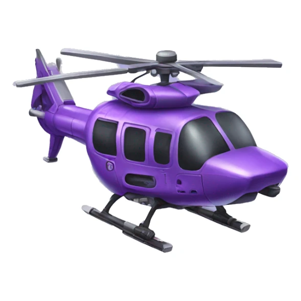 Violet cyber punk helicopter  sticker