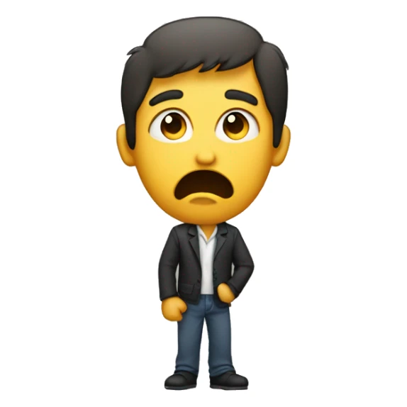 a human with the finger on mouth, like being wrong sticker