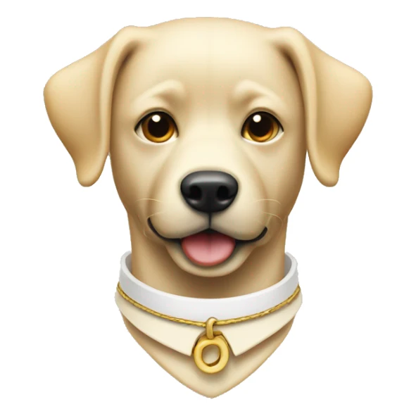 A cream collar and and a cream lead sticker