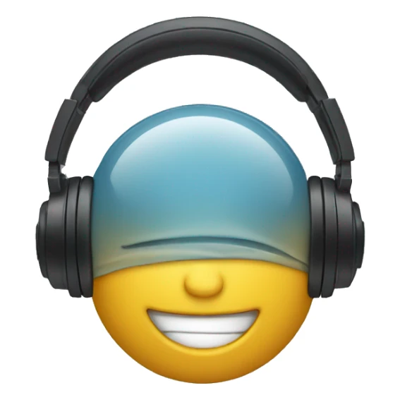 happy hommer with headphones sticker