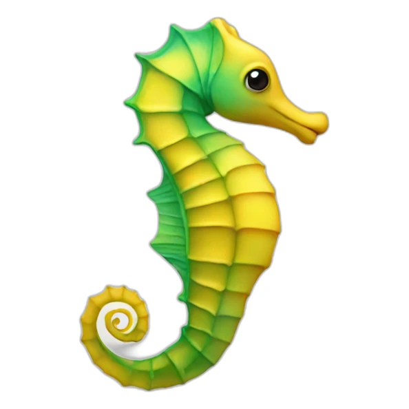 seahorse with yellow fins sticker