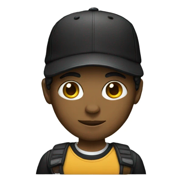 Dark and dressed teenager cap sticker