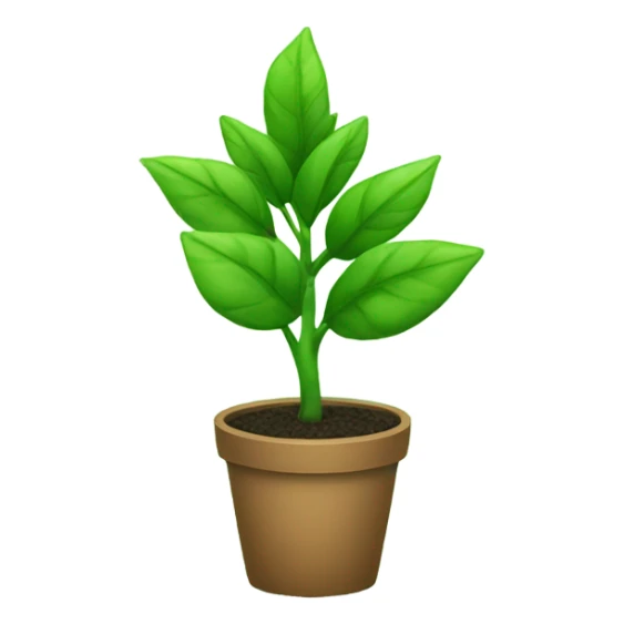 Green Plant with a green neck and a circle mouth sticker