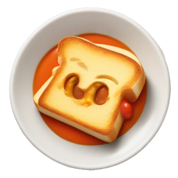 Grilled cheese sandwich with a bowl of tomato soup  sticker