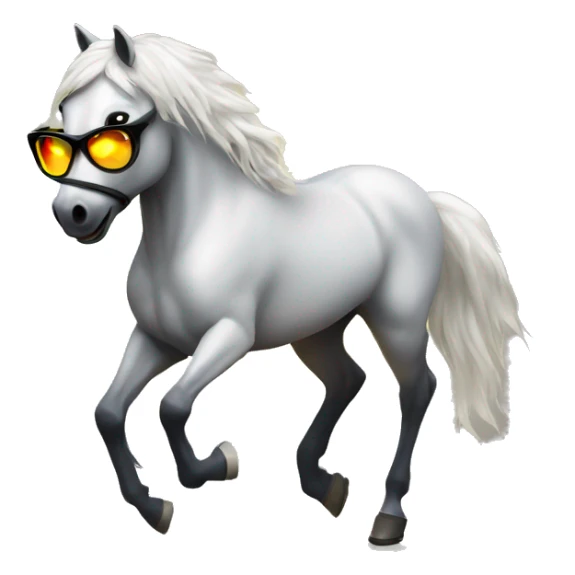 horse with sunglasses dancing rave lights sticker