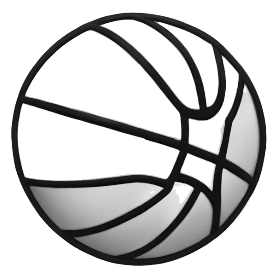 a real baskeball ball in black and white like the normal emoji sticker