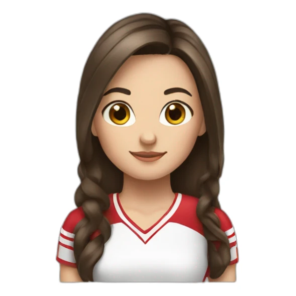 girl cheerleader brunette hair brown eyes sticker