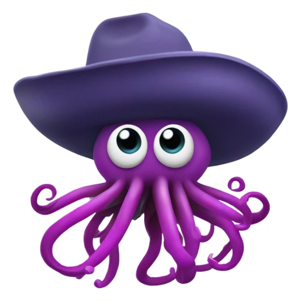 Sea anemone wearing a cowboy hat sticker