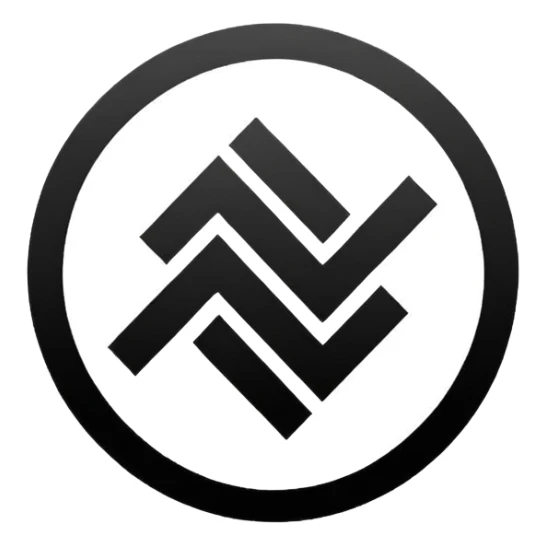 The image is a red background with a white circle in the center. Inside the circle, there is a black Nazi symbol, which appears to be a swastika. The symbol is in the shape of a circle with a diagonal line running through it, creating a zigzag pattern. The overall design is simple and minimalistic. sticker