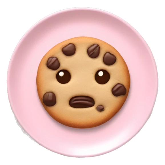 Warm cookies on a light pink plate  sticker