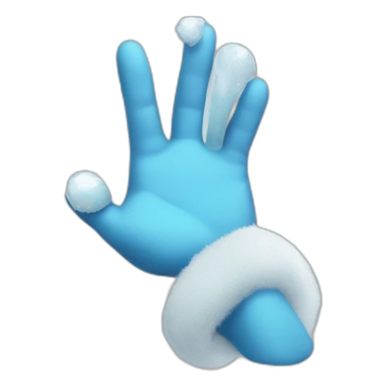 cool Father Frost hands Rock sign sticker