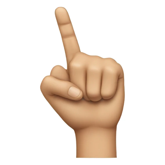 front of hand, one finger pointing  sticker