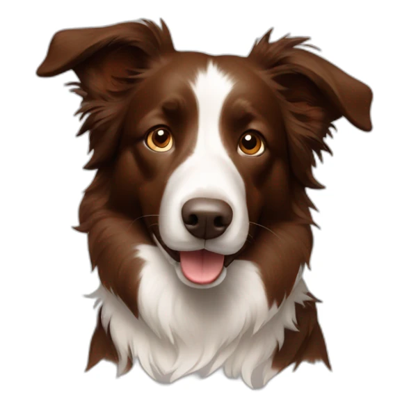 brown border collie sticker