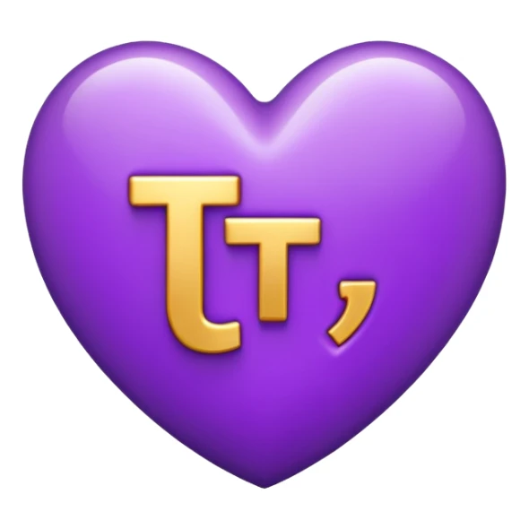 The Letter “T” inside a Purple Heart sticker