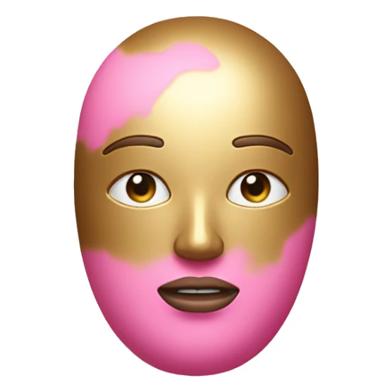 pink and gold beauty blender no face sticker