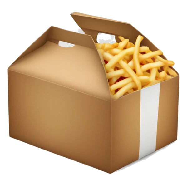 A fast food to-go box sticker