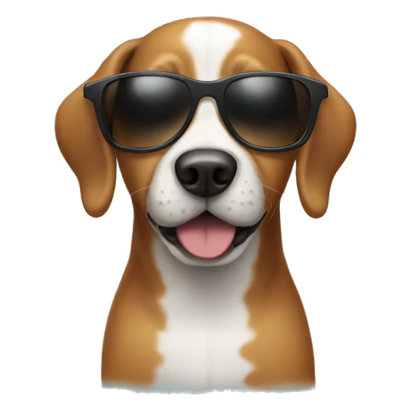 Dog with sunglasses  sticker