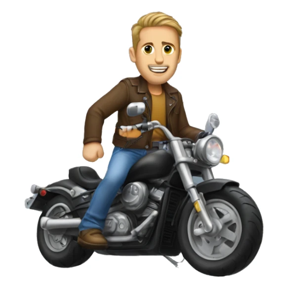 this dude named michal he was riding a motorcycle bigger than a tower sticker