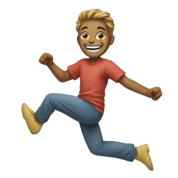 Smile with kicking feet behind it  sticker