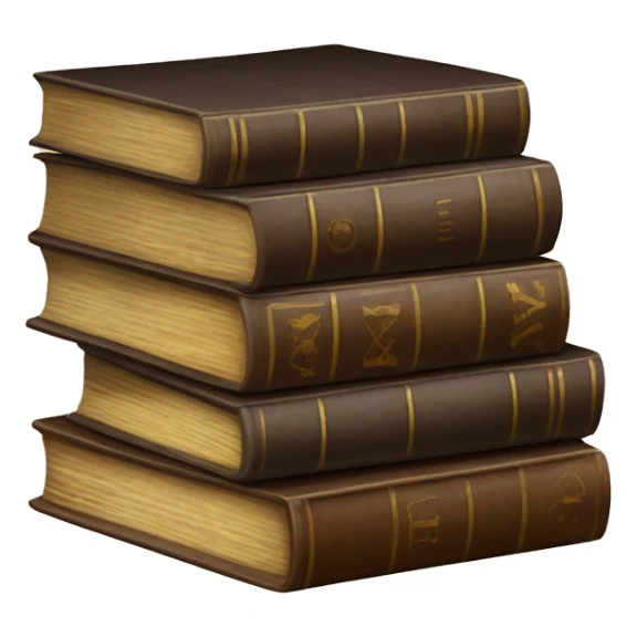 stack of antique books sticker