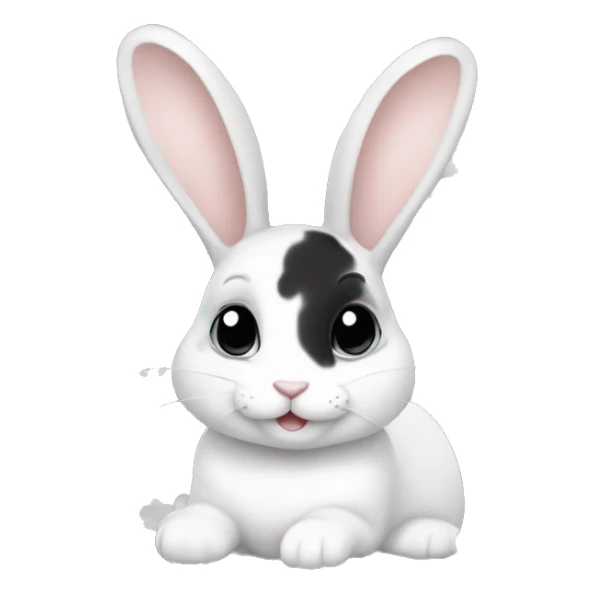 Dutch rabbit black and white cute sticker