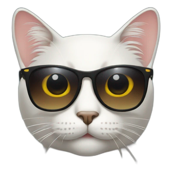Cat with sunglasses sticker