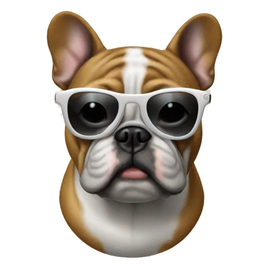 Pocket Bulldog with sunglasses  sticker