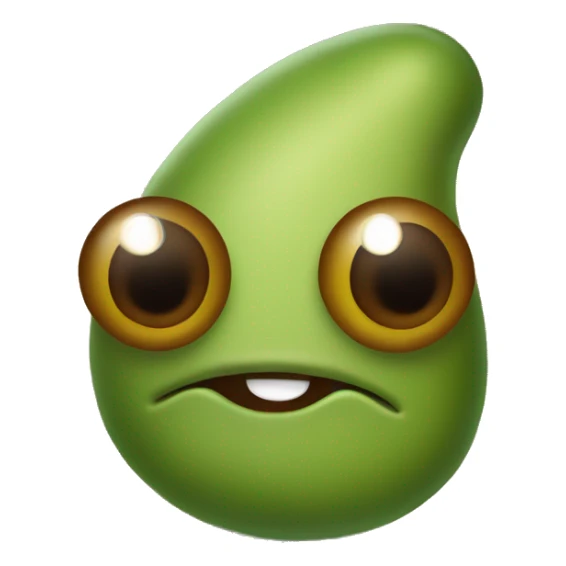 cute poop looking like a pickle with eyes smiling sticker