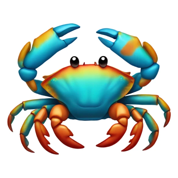Crab with a bandana on throwing up gang signs  sticker