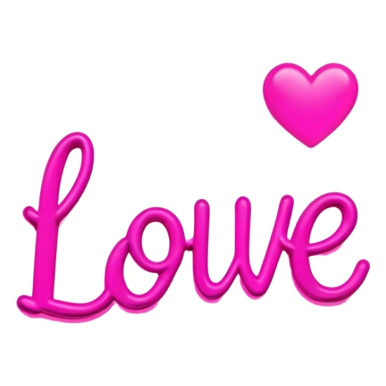  neon sign with the word love sticker