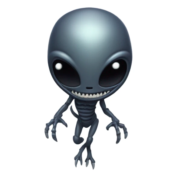  xenomorph alien in love flirty, with many hearts sticker