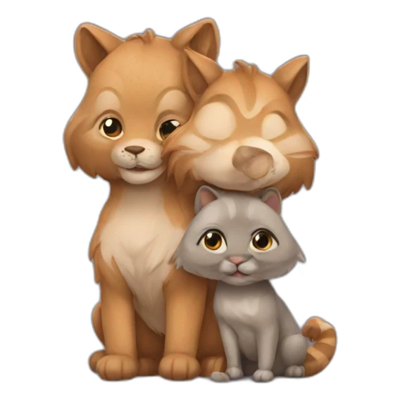 animal couple sticker